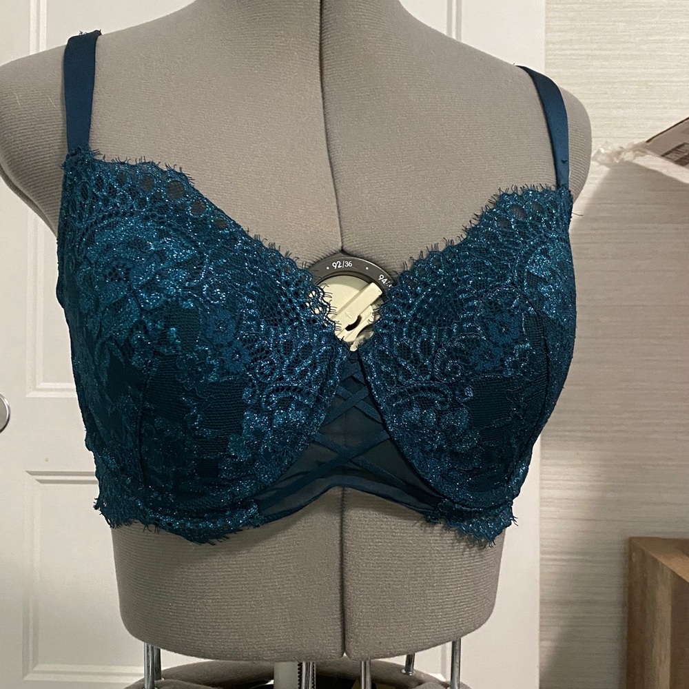La Senza Deep Teal Lace Bra